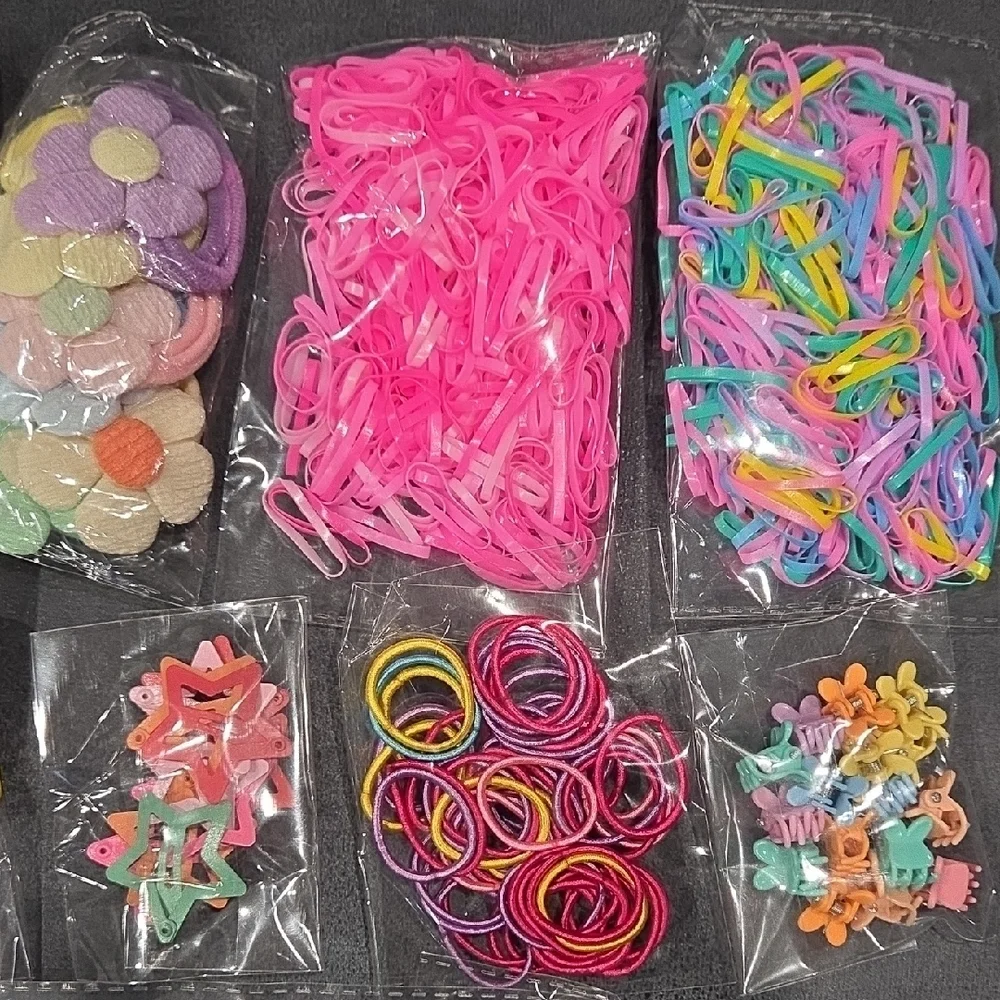 889 pcs Colorful Hair Accessories Set